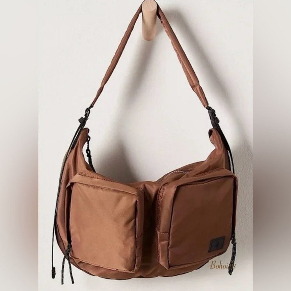 Free People Movement Olive Branch Brown Sling Crossbody Bag NWT🔖 - Picture 2 of 4